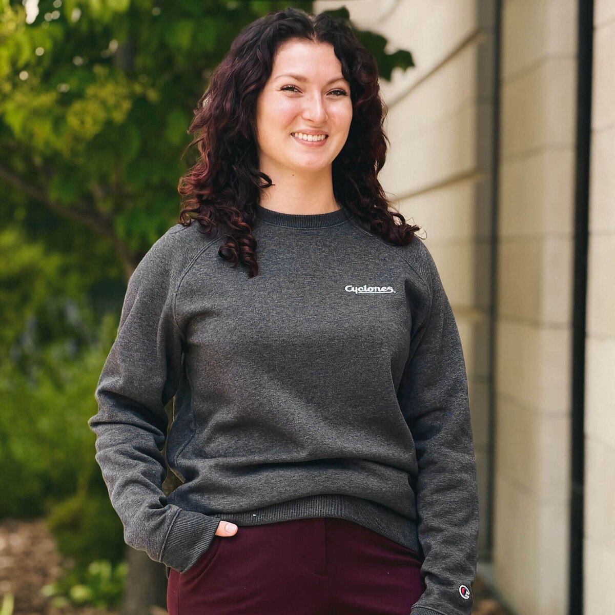 Champion Cyclones Script Black Triumph Fleece Crewneck Sweatshirt
